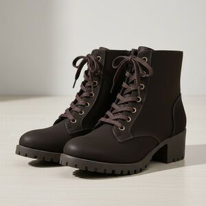Ironstep Chunky Combat Block- Heel Boots